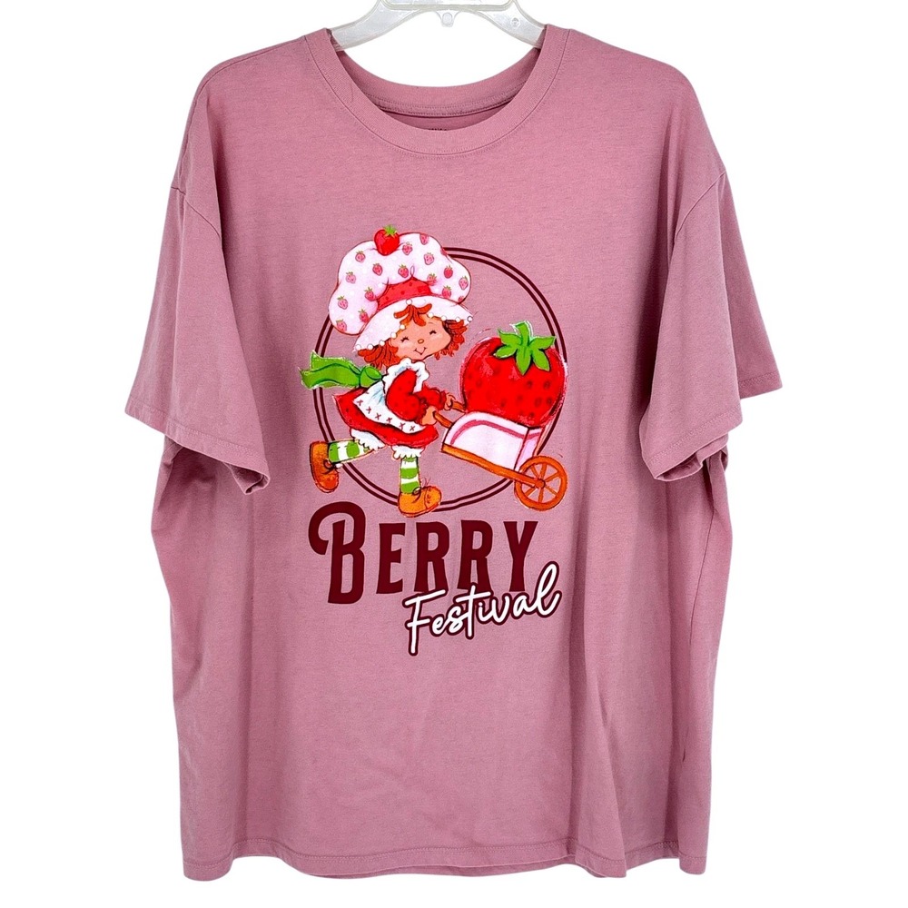 Strawberry Shortcake Berry Farm Festival Mauve Graphic T-Shirt XXL 20 FREEZE